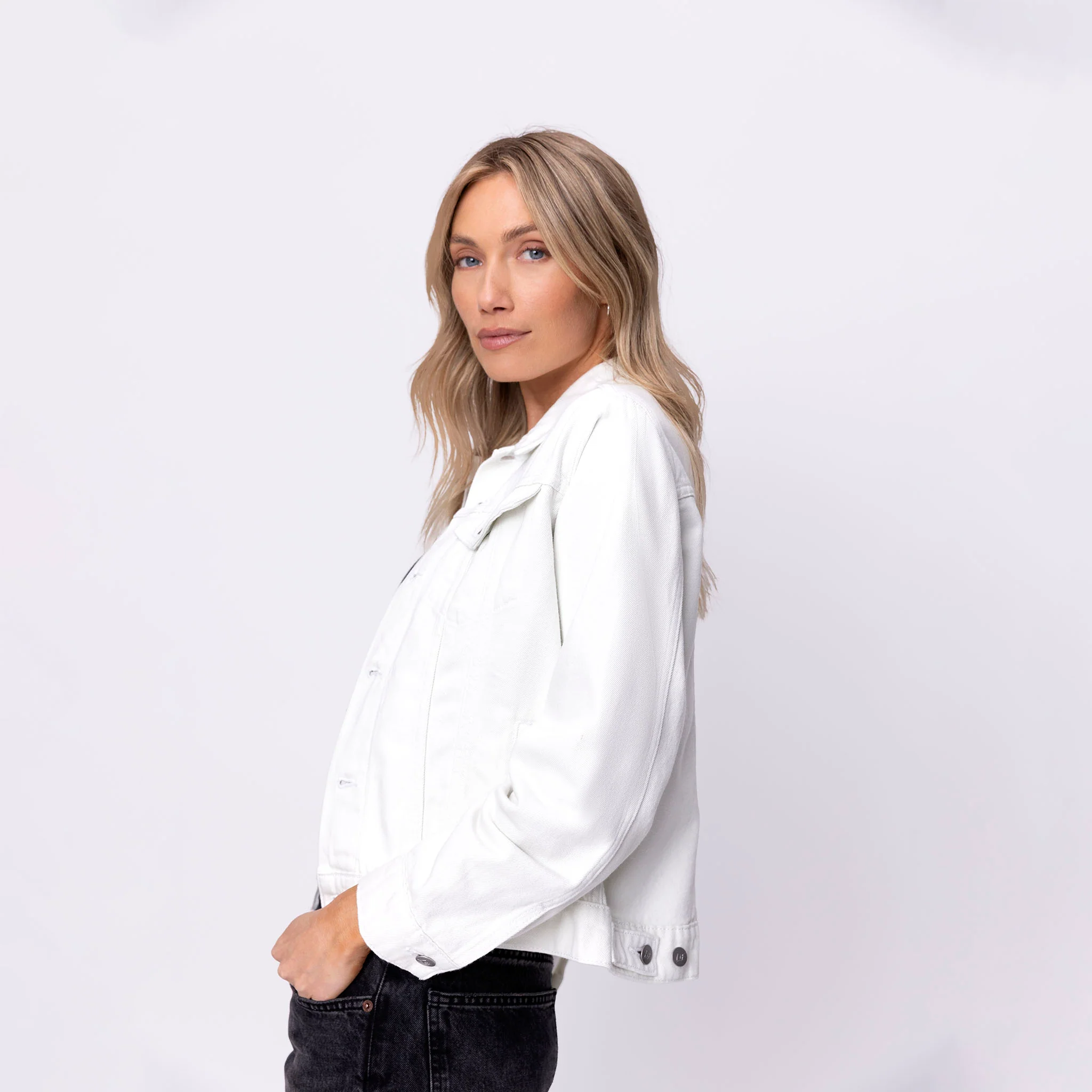 Faith Cross Denim Jacket - Image 6