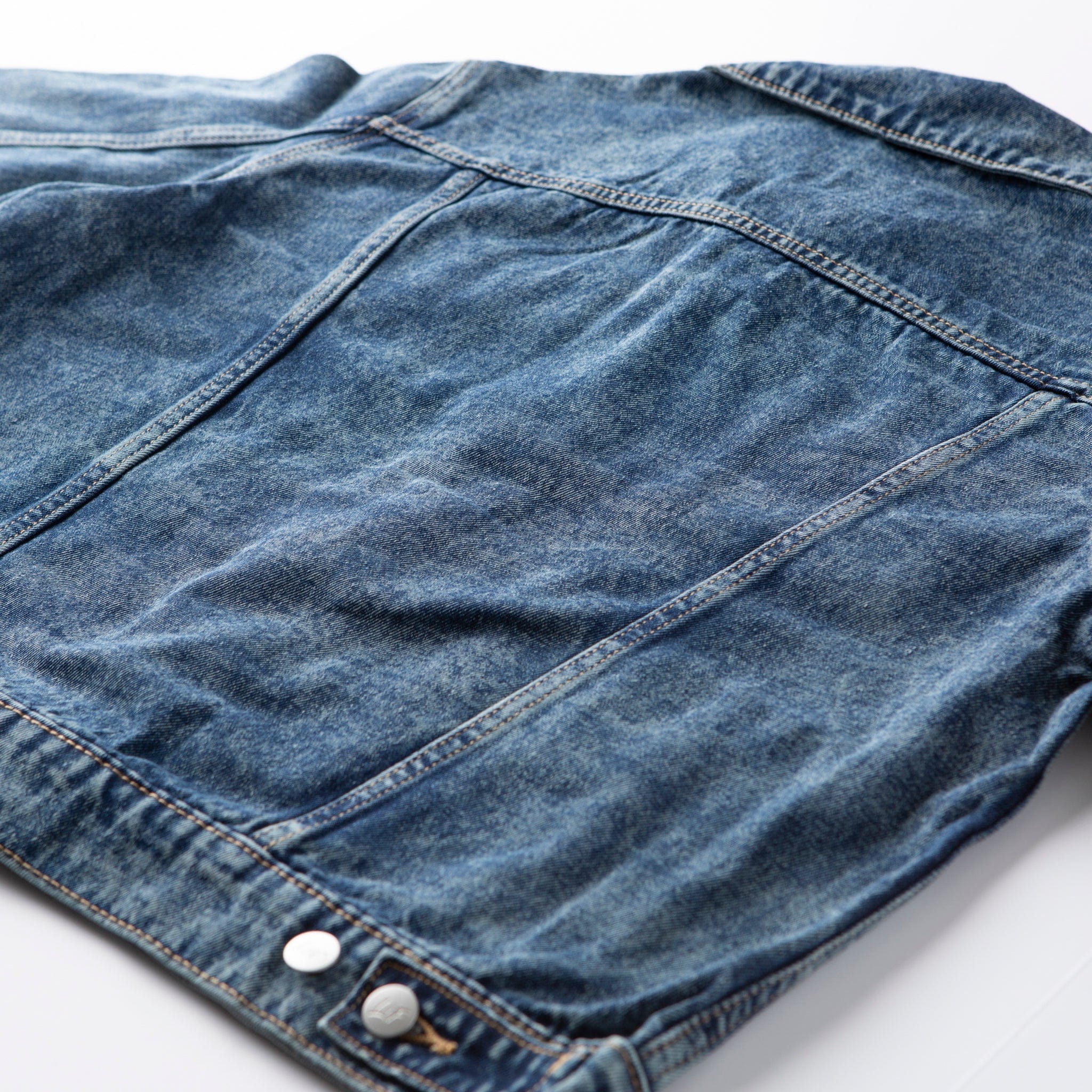 Vintage Washed Blessed Denim Jacket - Image 10
