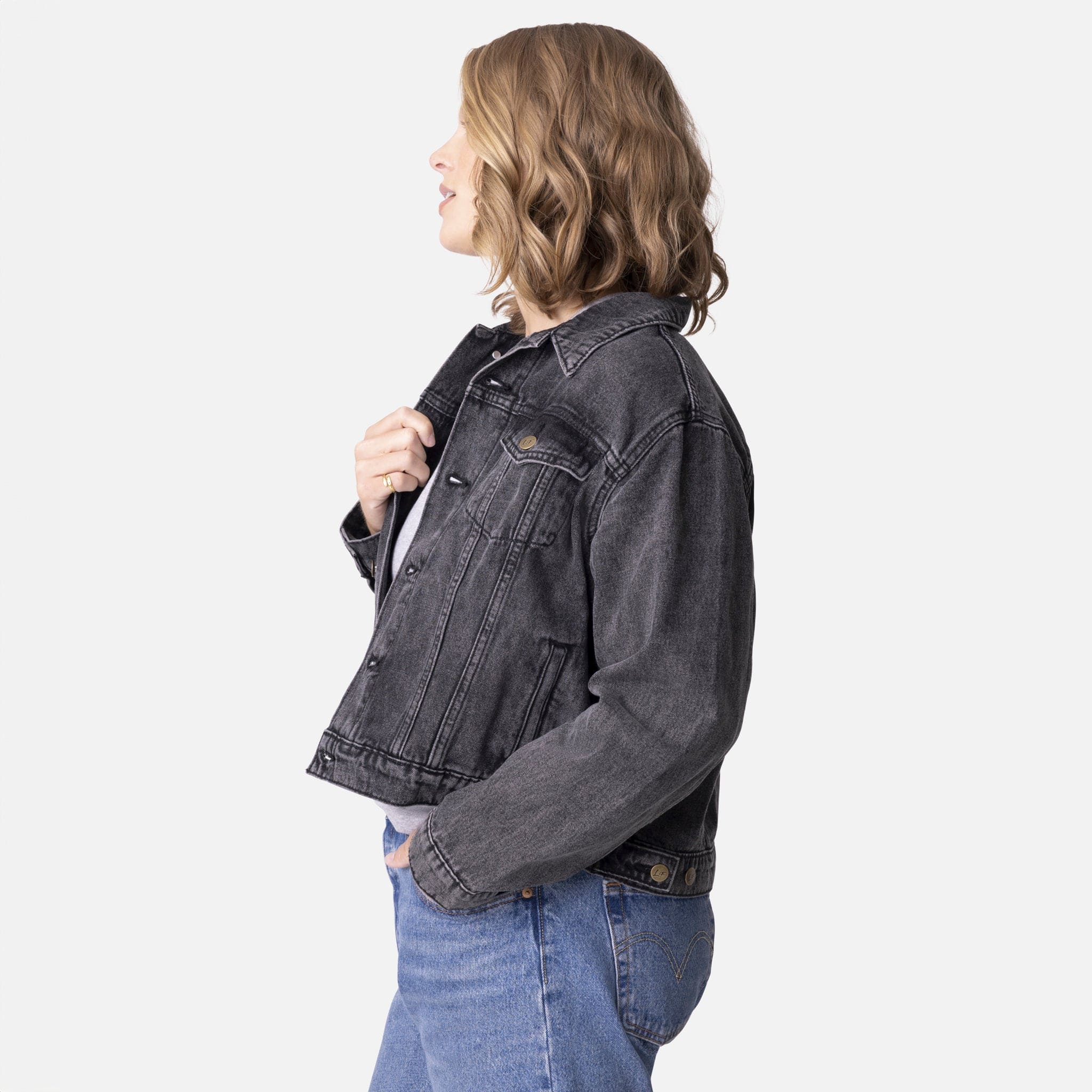 Vintage Washed Created With A Purpose Denim Jacket - Image 14