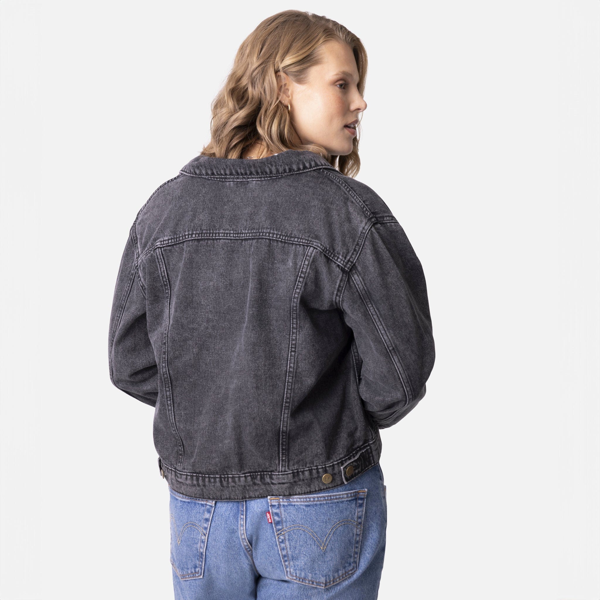 Vintage Washed Created With A Purpose Denim Jacket - Image 15