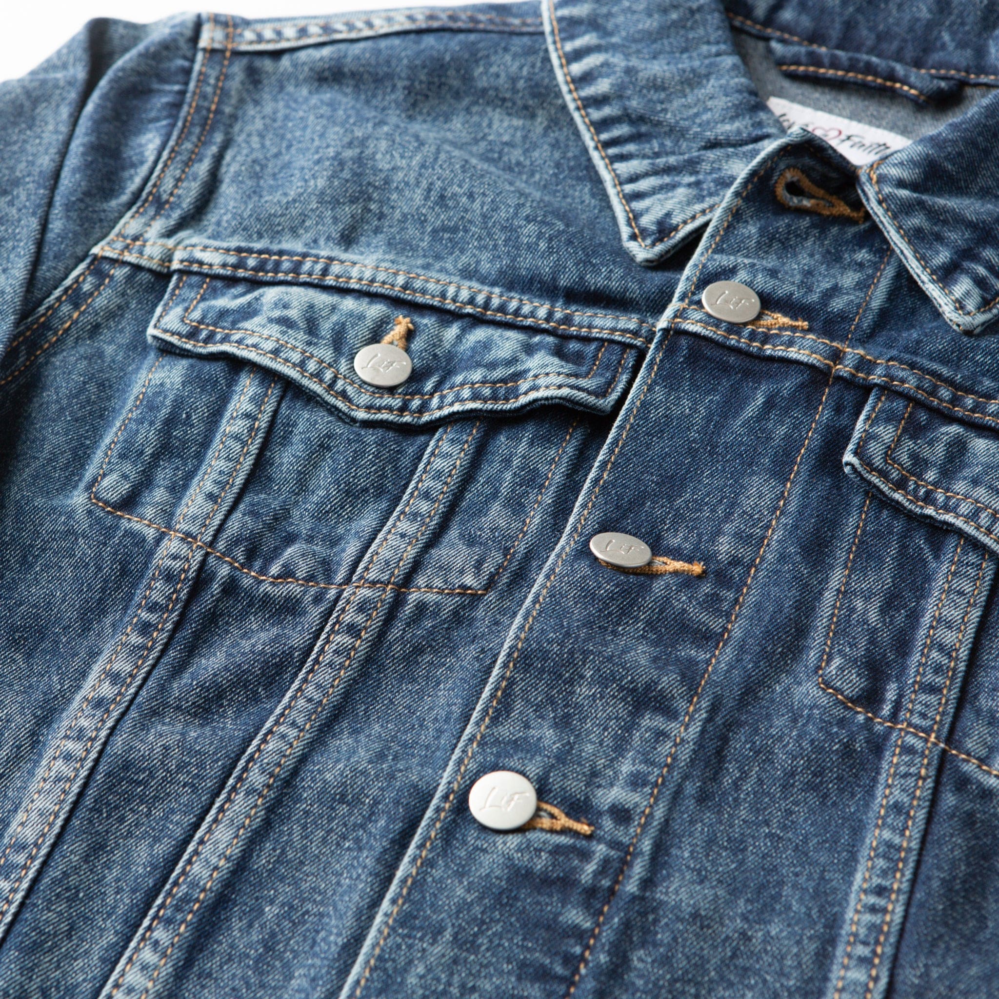 Vintage Washed Created With A Purpose Denim Jacket - Image 4