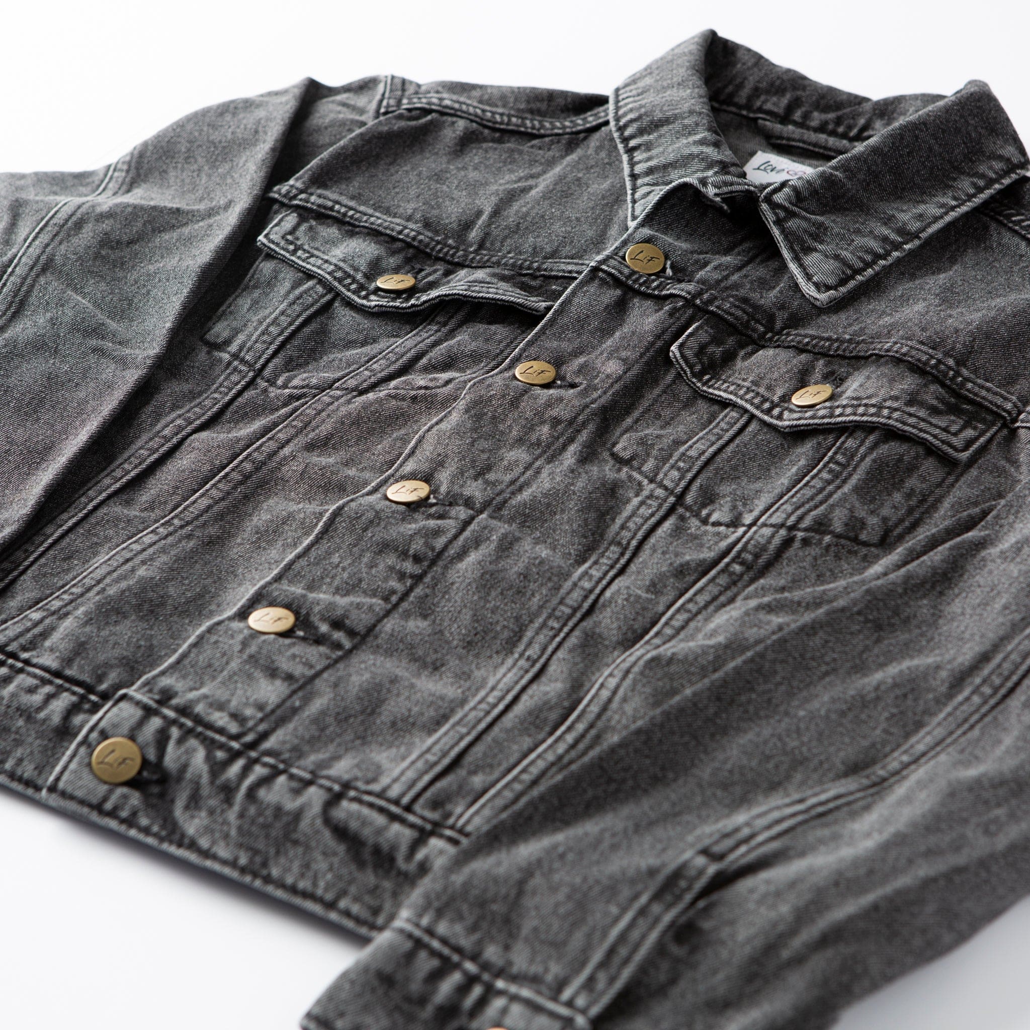 Vintage Washed Created With A Purpose Denim Jacket - Image 8