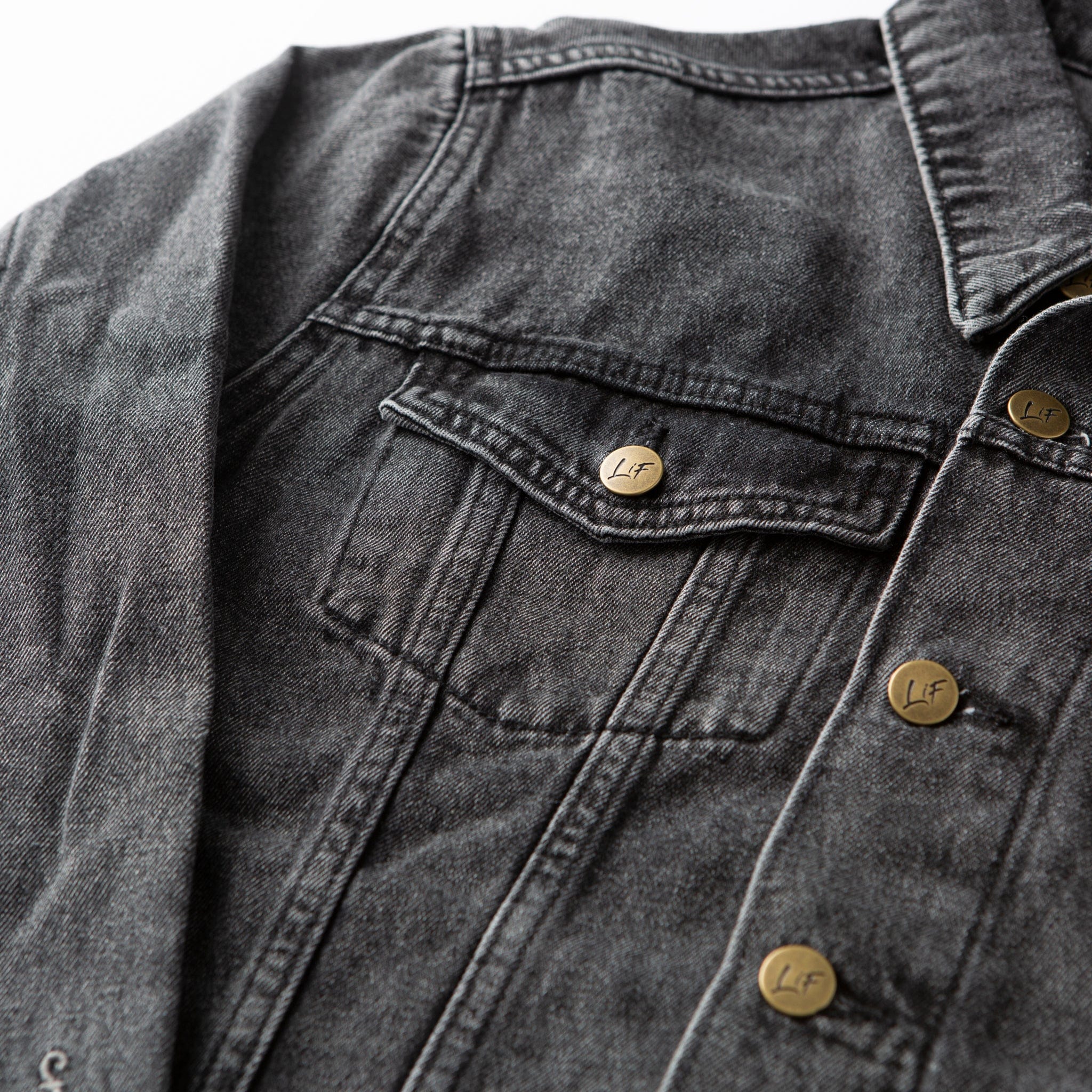 Vintage Washed Created With A Purpose Denim Jacket - Image 9