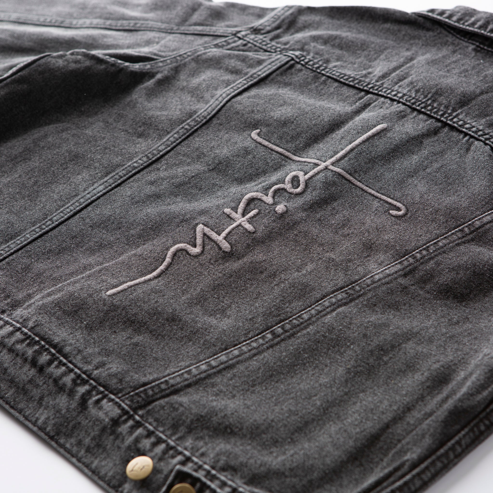 Vintage Washed Faith Cross Denim Jacket - Image 10