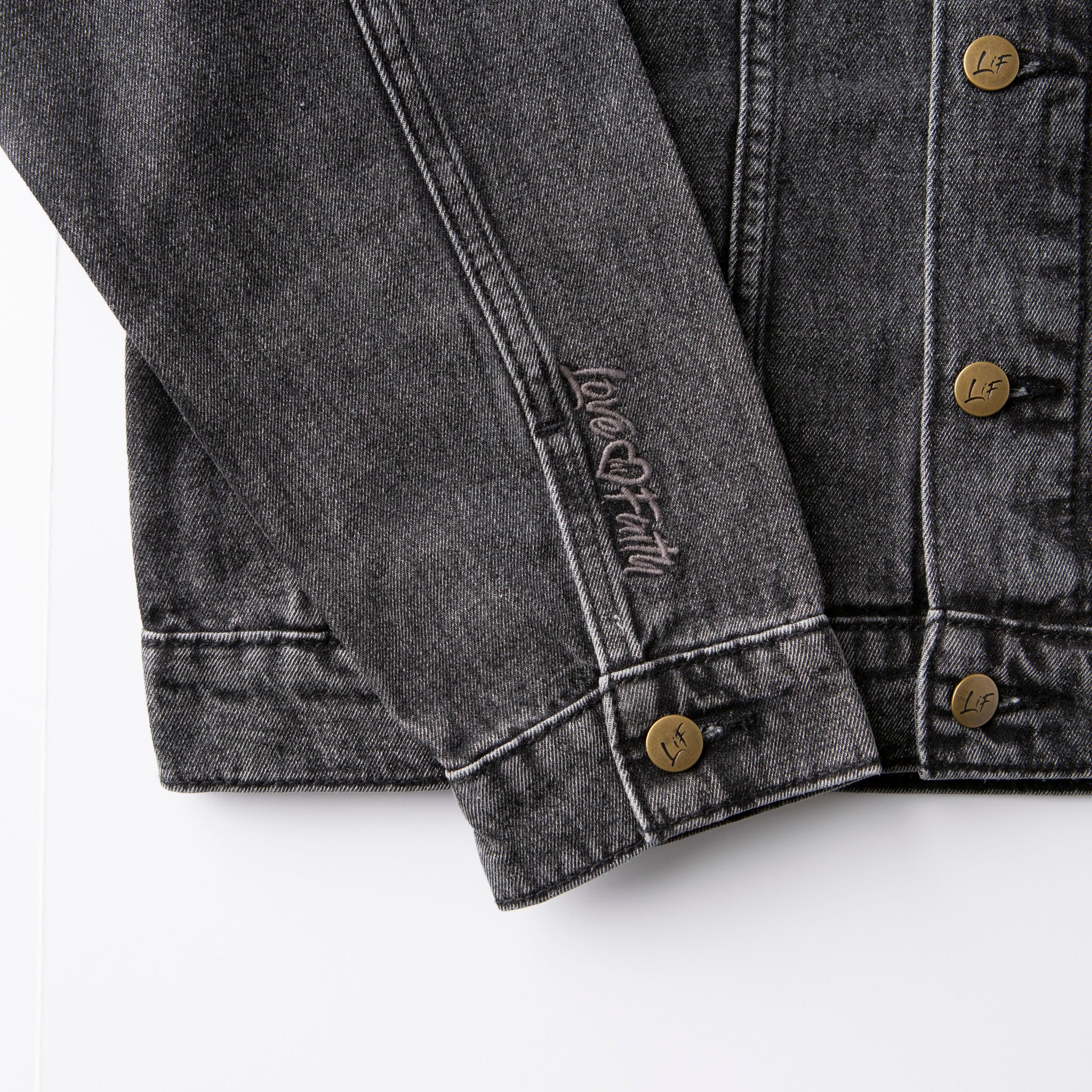 Vintage Washed Faith Cross Denim Jacket - Image 8