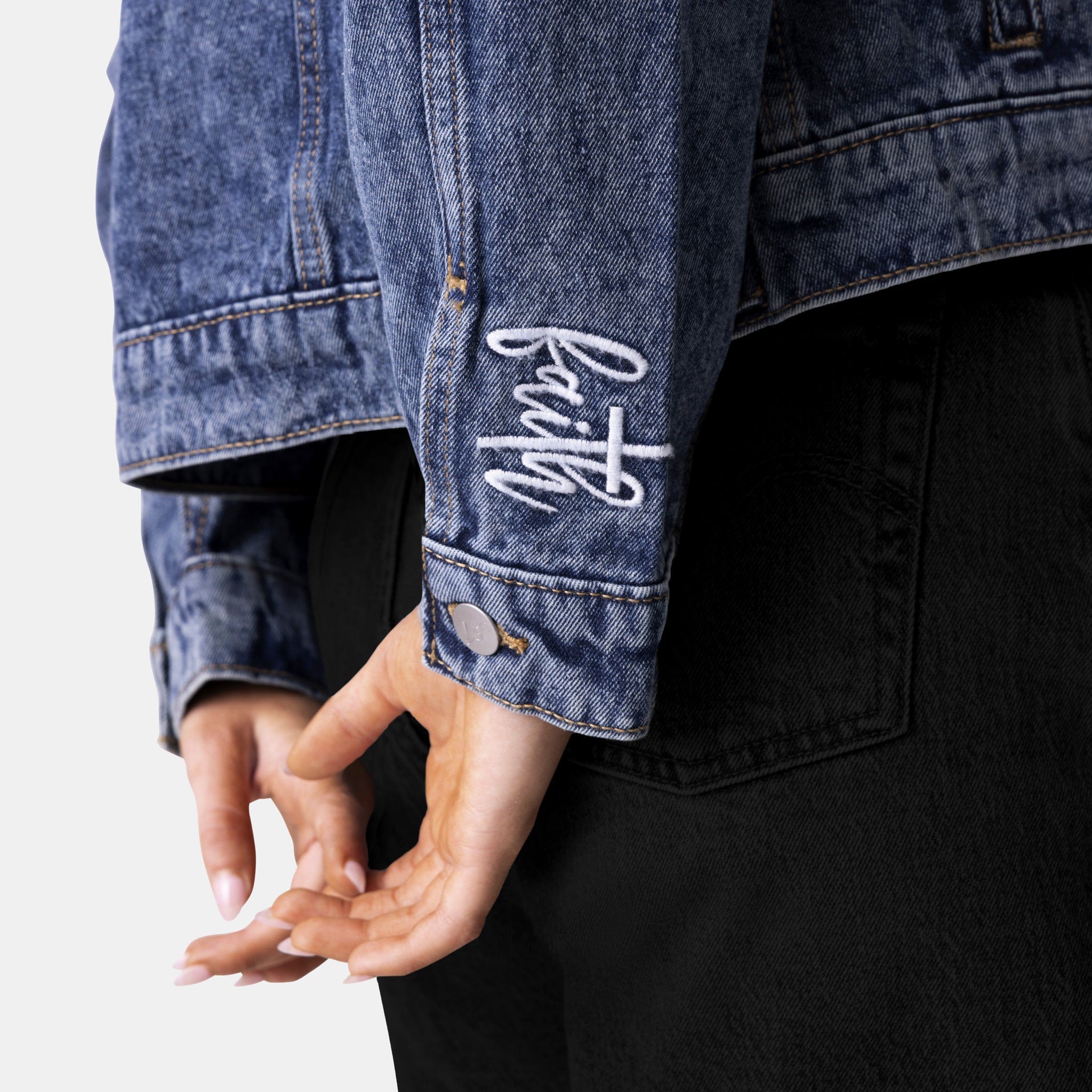 Vintage Washed Faith Denim Jacket - Image 12