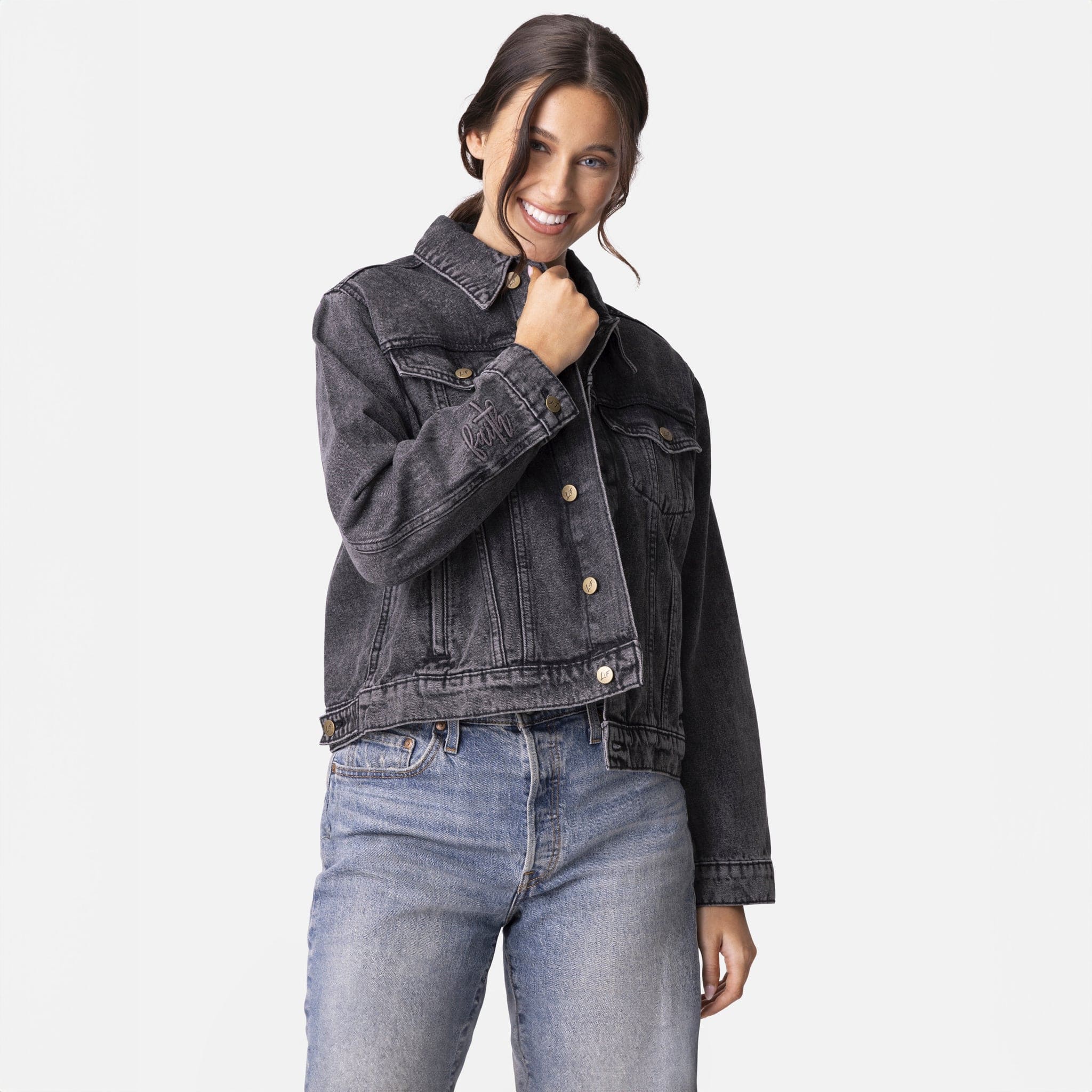 Vintage Washed Faith Denim Jacket - Image 16