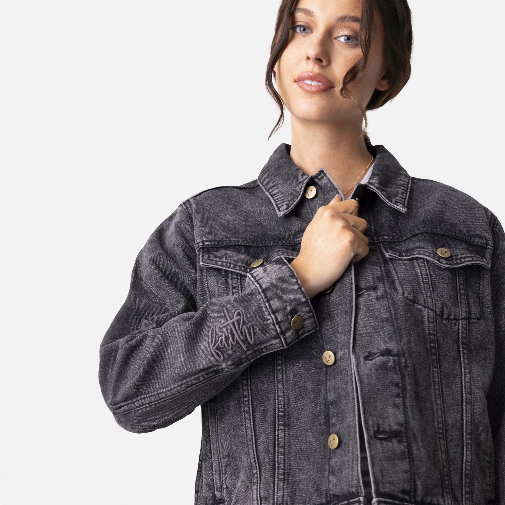Vintage Washed Faith Denim Jacket - Image 17