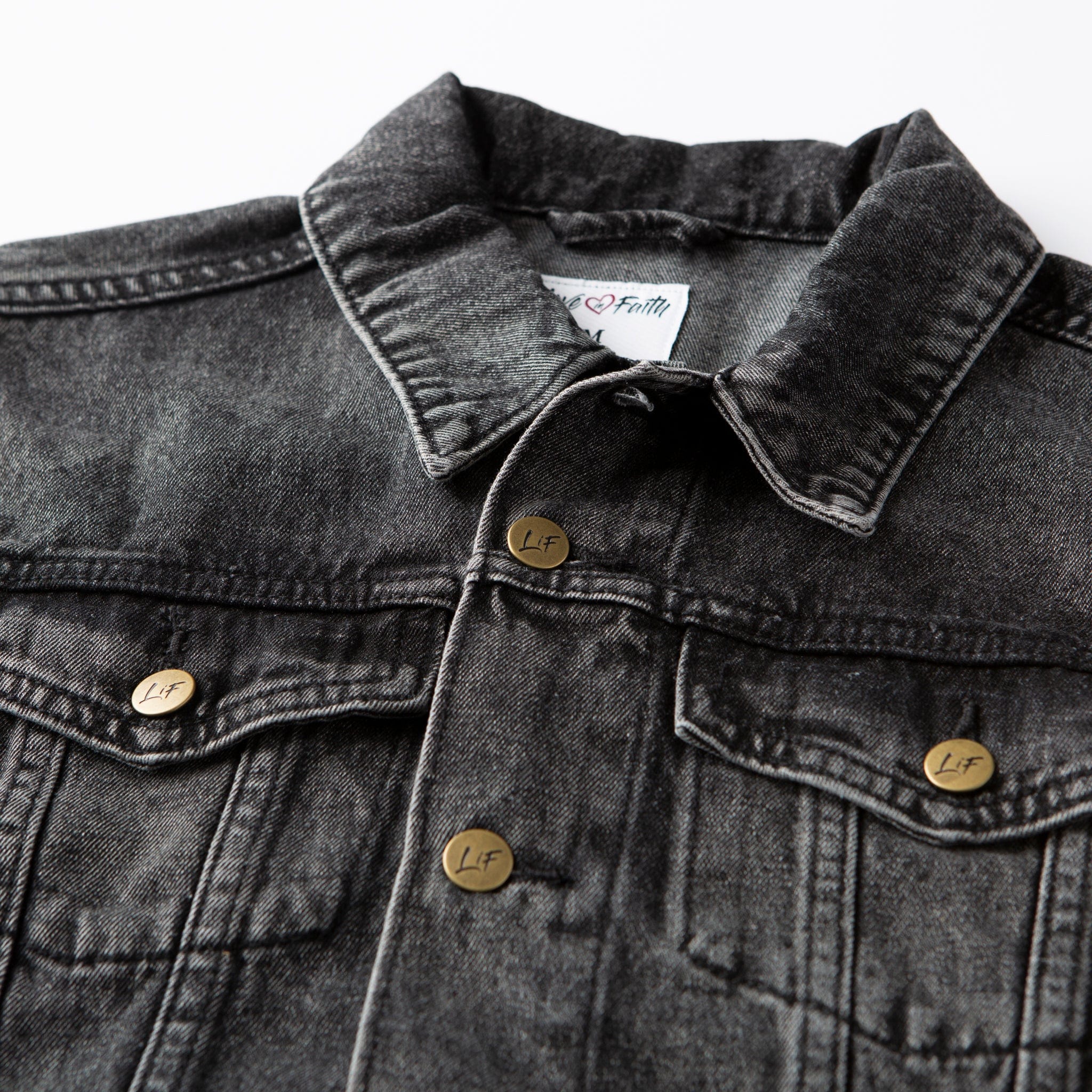 Vintage Washed Faith Denim Jacket - Image 3