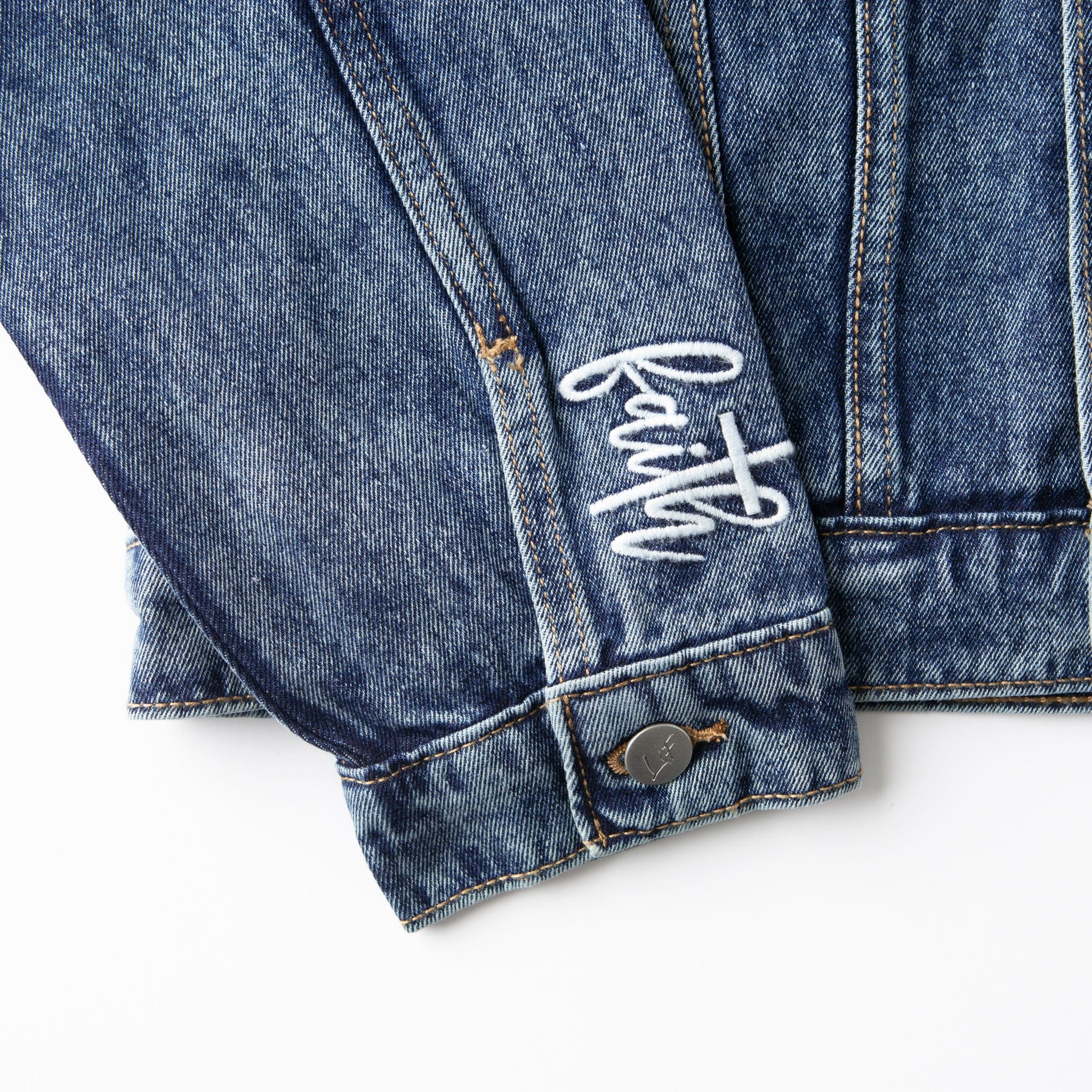 Vintage Washed Faith Denim Jacket - Image 7
