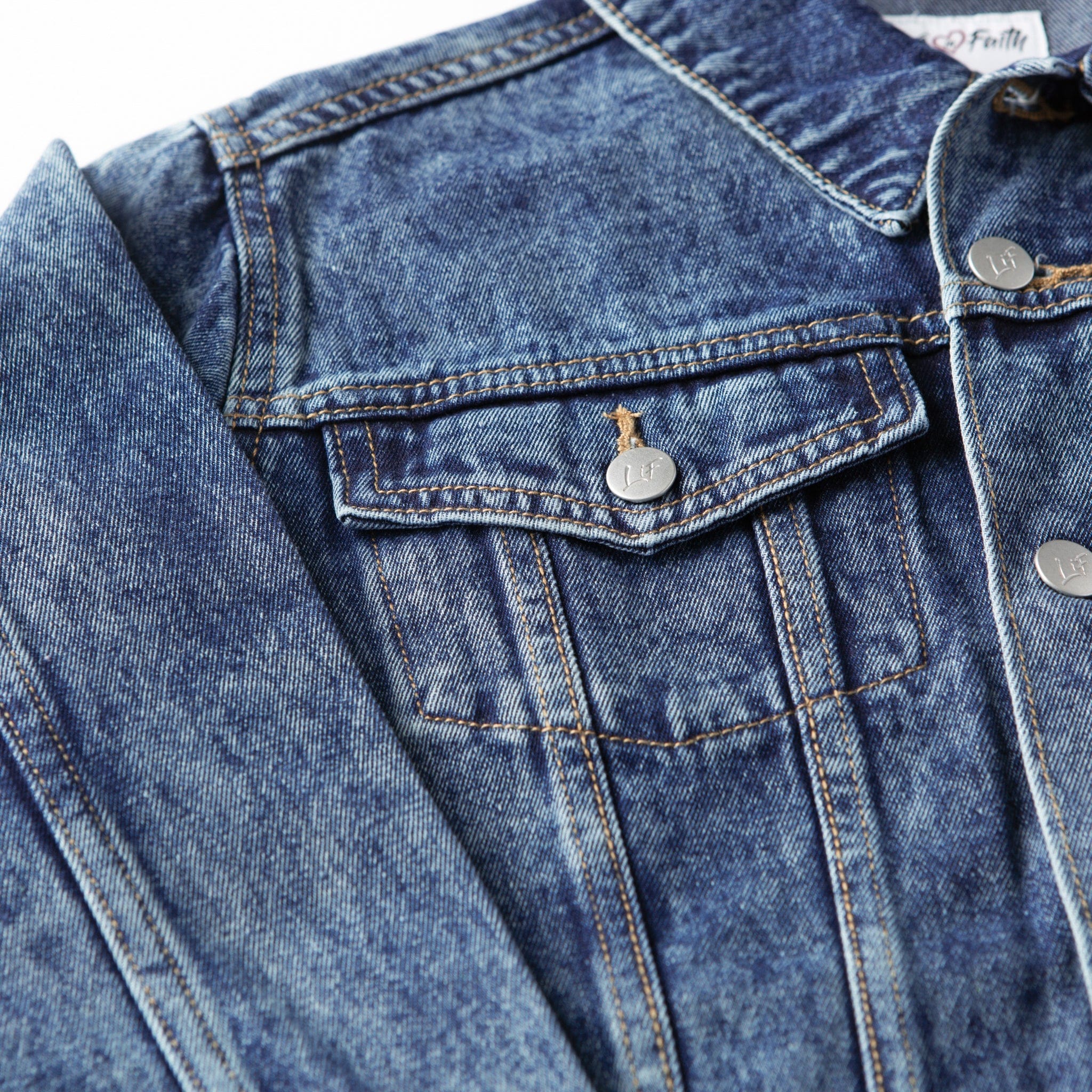 Vintage Washed Faith Denim Jacket - Image 8