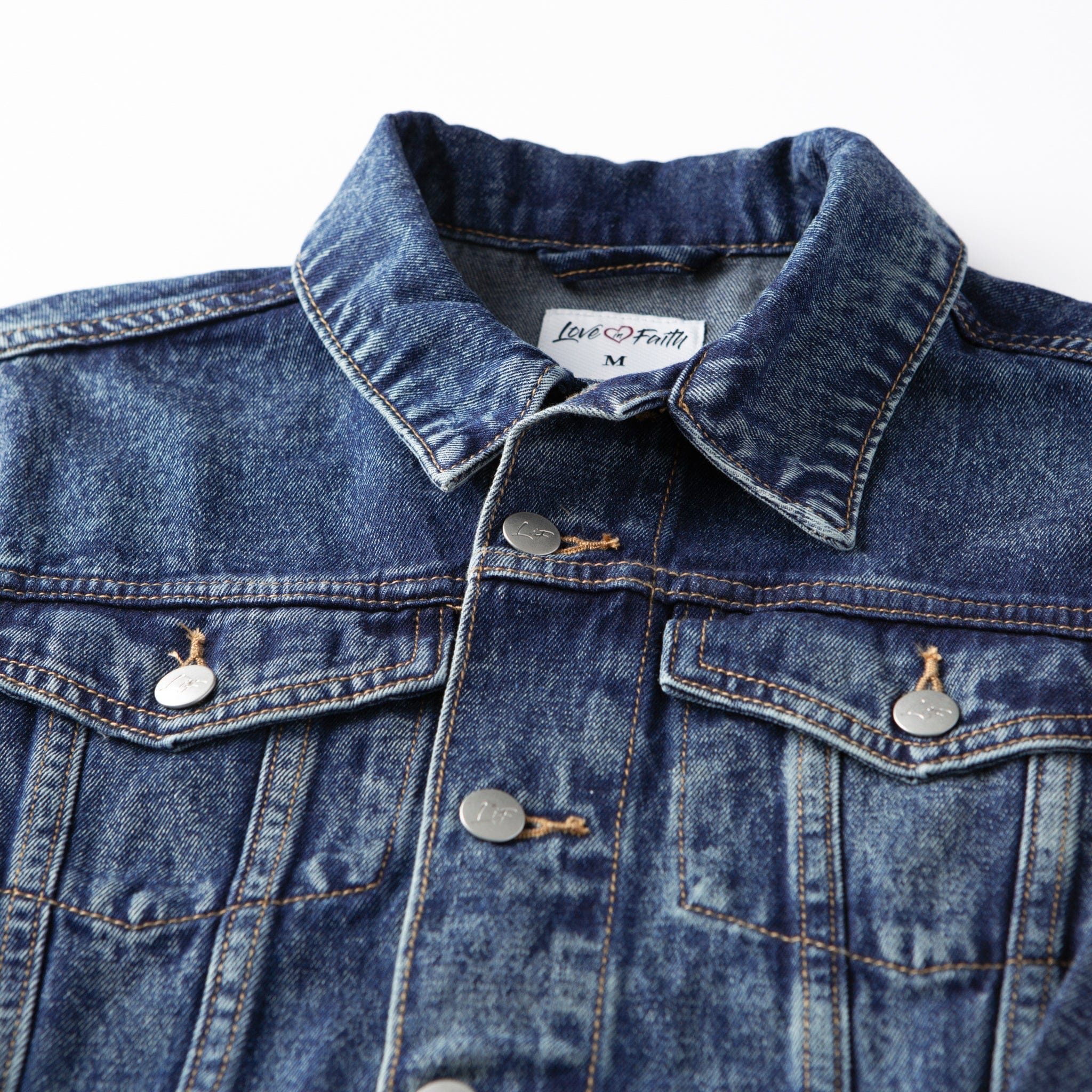 Vintage Washed Love in Faith Denim Jacket - Image 10