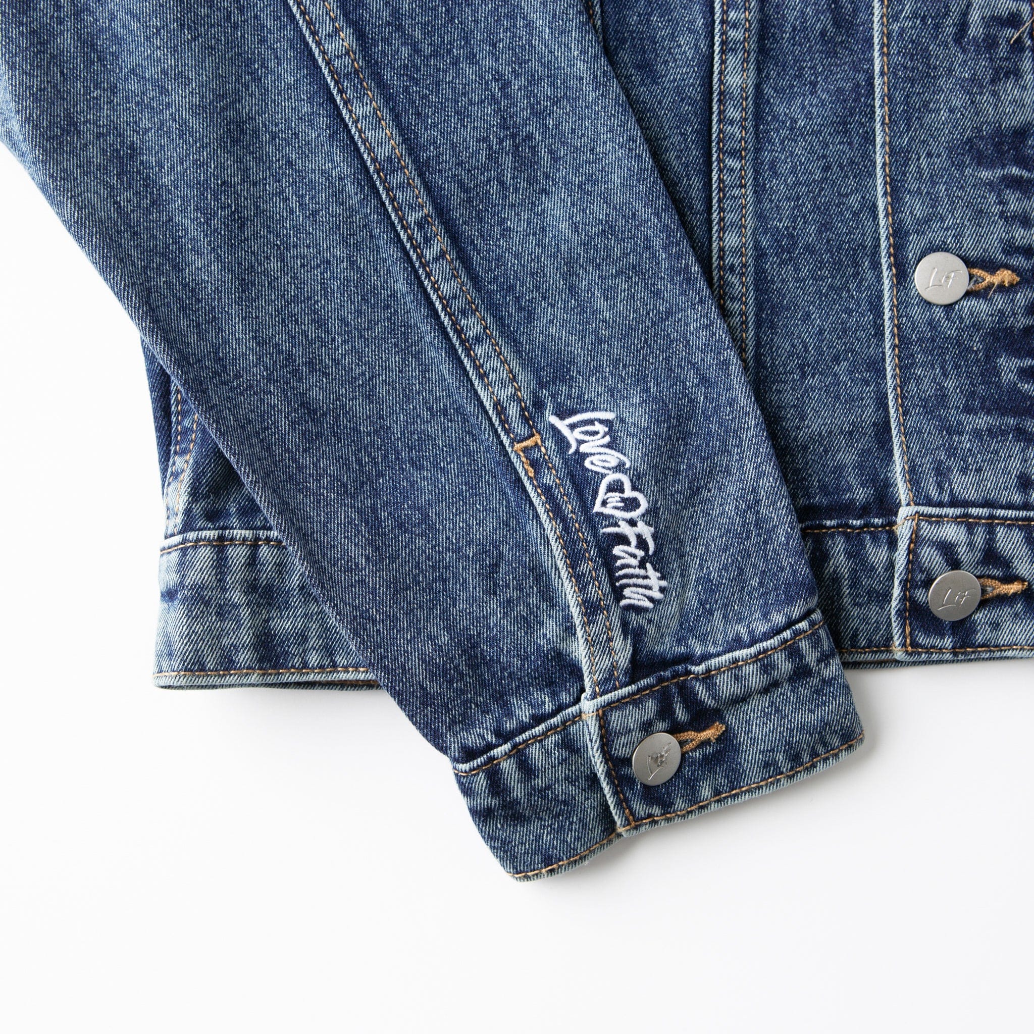Vintage Washed Love in Faith Denim Jacket - Image 11