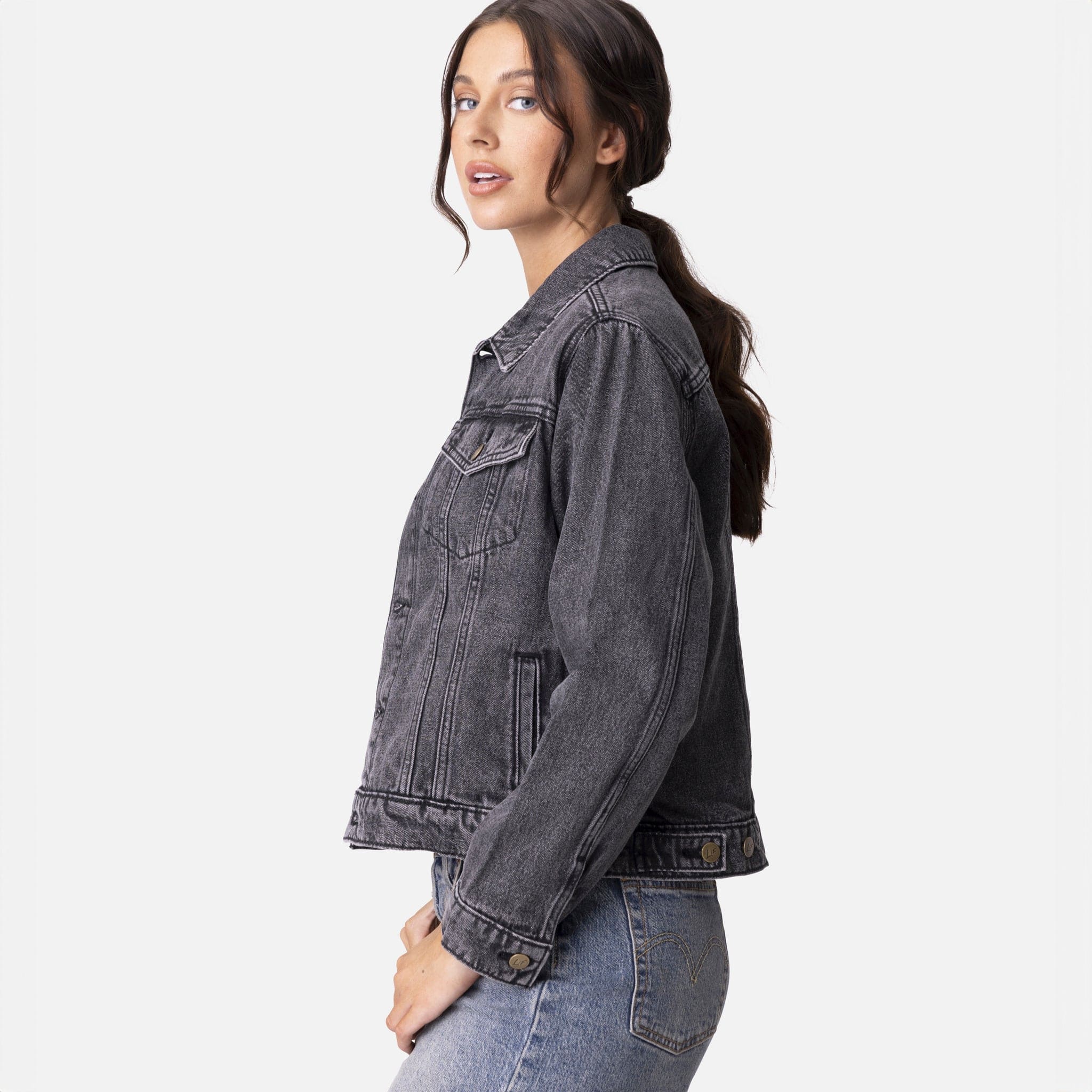 Vintage Washed Love in Faith Denim Jacket - Image 15
