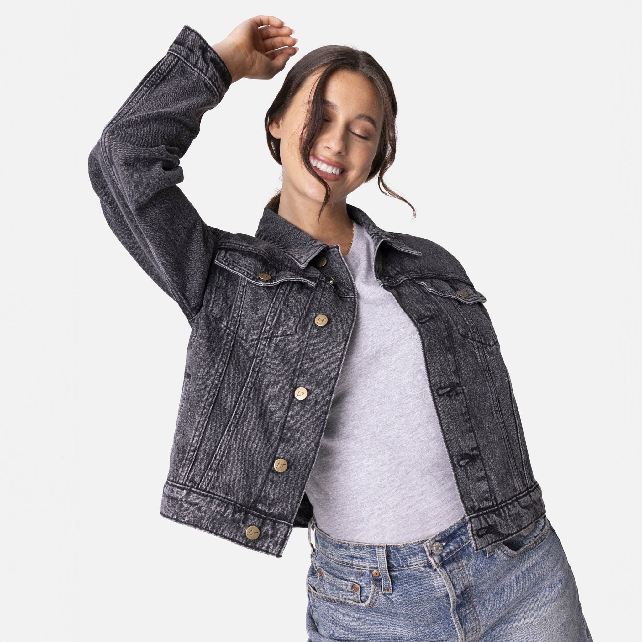 Vintage Washed Love in Faith Denim Jacket - Image 16