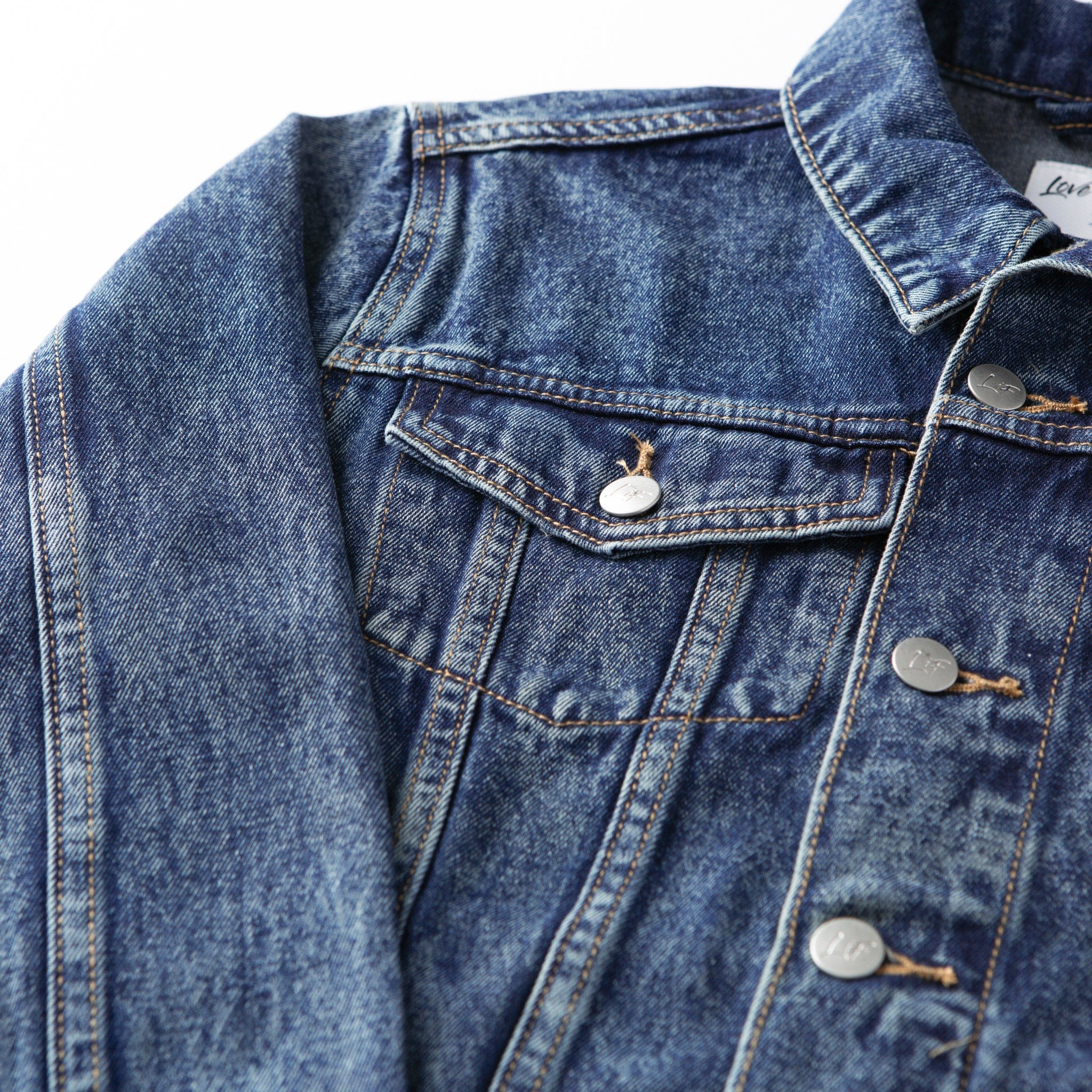 Vintage Washed Love in Faith Denim Jacket - Image 9